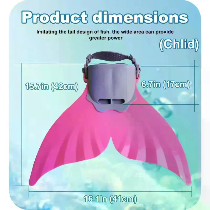 Swim Fins - Nadadeiras de Silicone Sereia para Treino