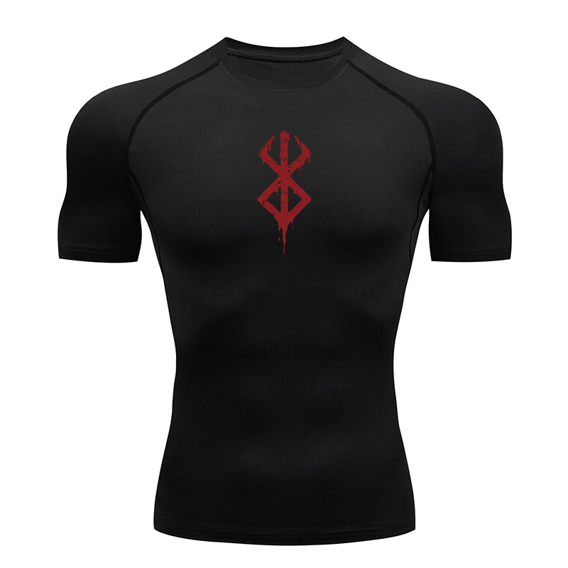 Rash Guard - Camisetas de Compressão Masculinas Estampadas de