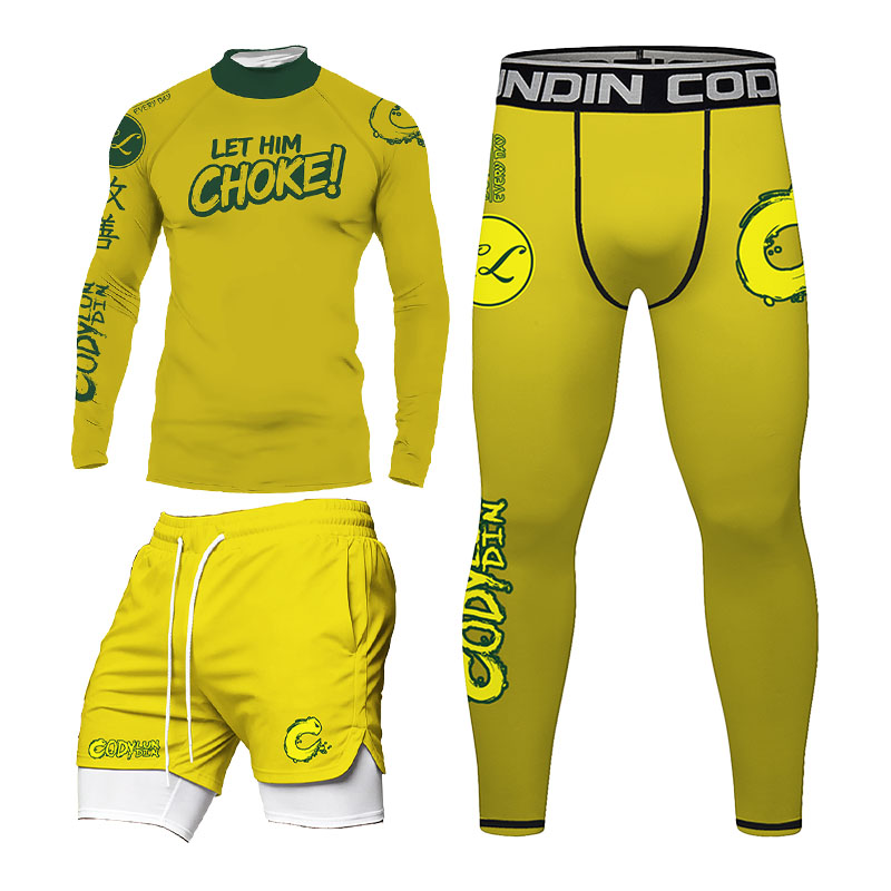 Rash Guard - Conjunto de Rashguard Masculino para BJJ,