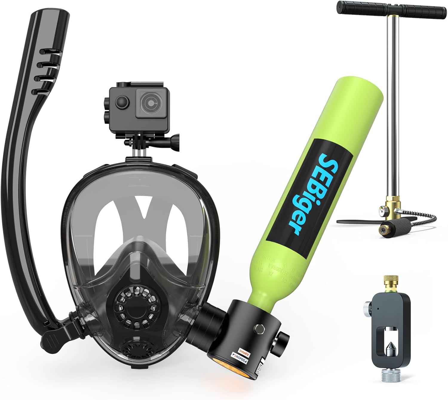 Mini Cilindro de Mergulho 0.5L - Snorkel Set avaliação e preço